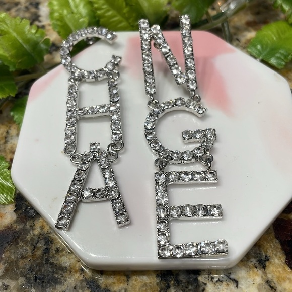 Zara Rhinestone Change Drop Earrings - Picture 4 of 12